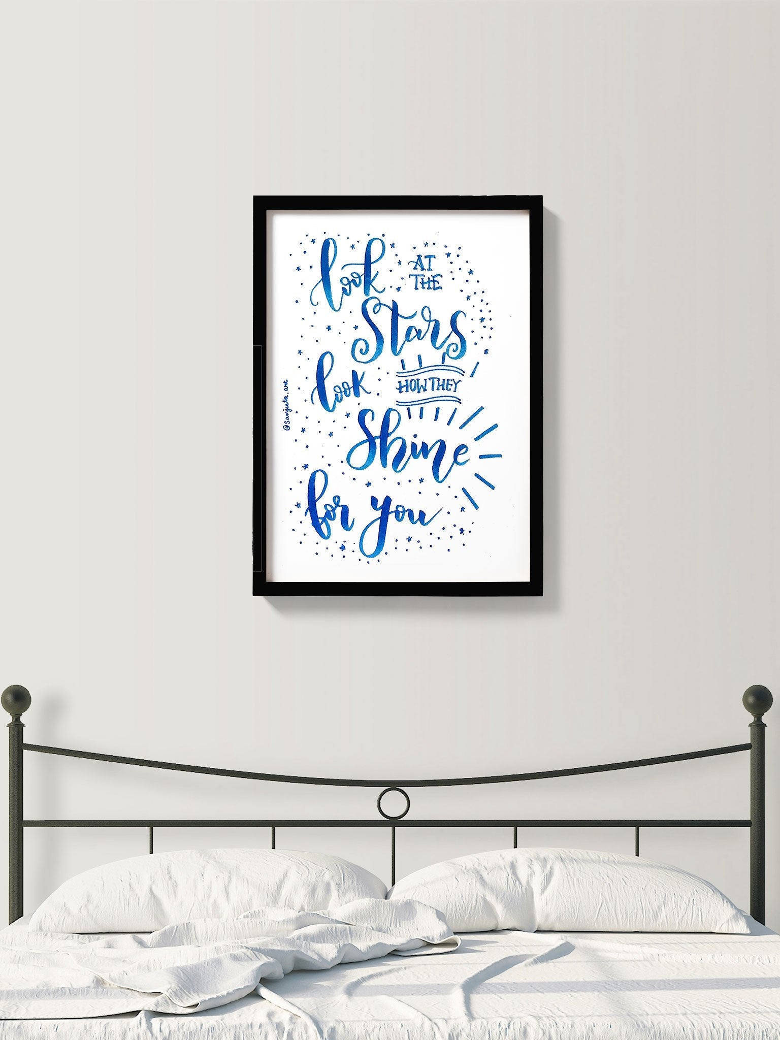 Stars Shining for you Art Painting - Meri Deewar 2 : 3 Vertical Premium Wall Art Canvas by MeriDeewar