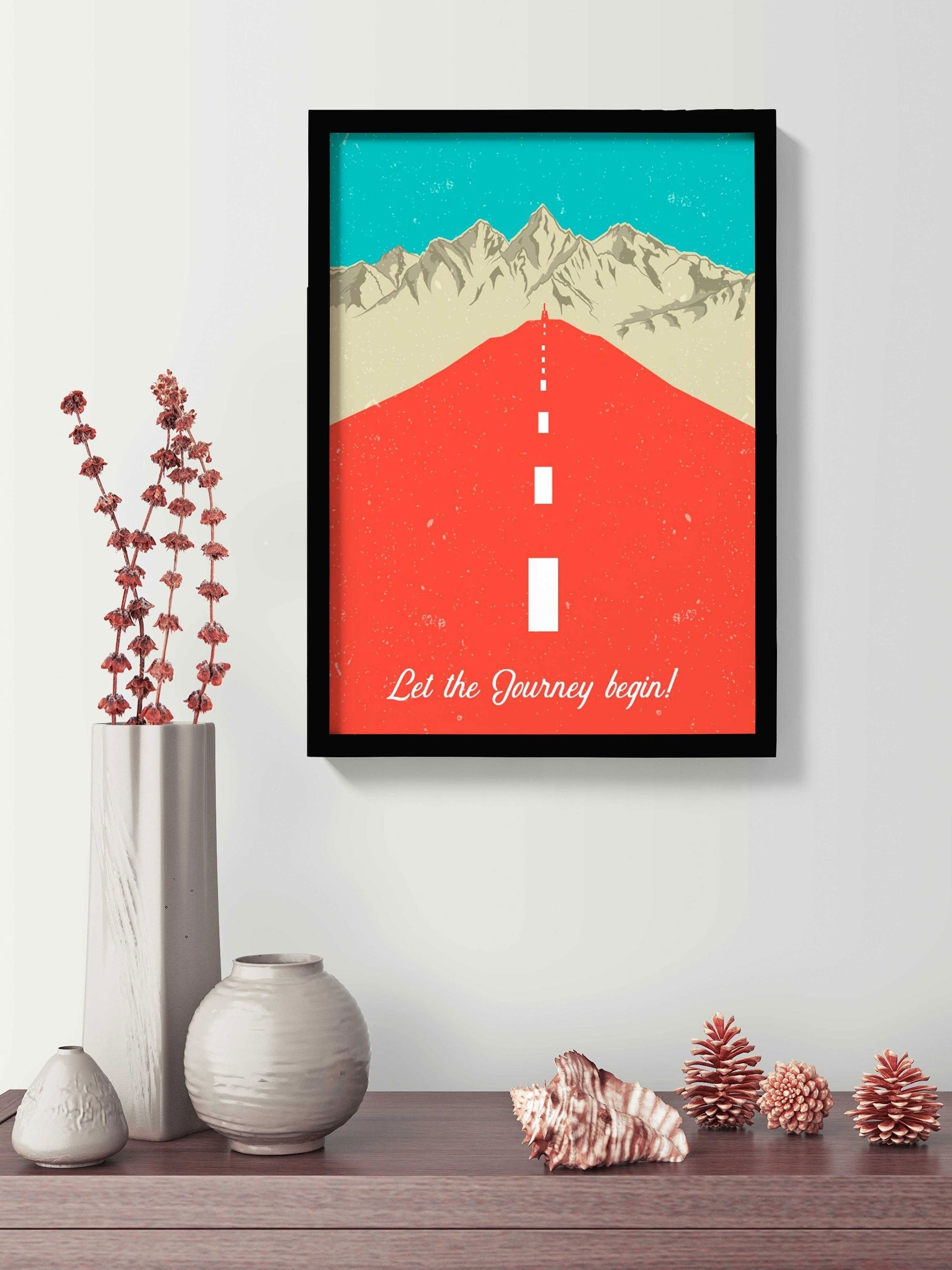 Start the Journey Art Painting - Meri Deewar 1 : 1 Square Premium Wall Art Canvas by MeriDeewar