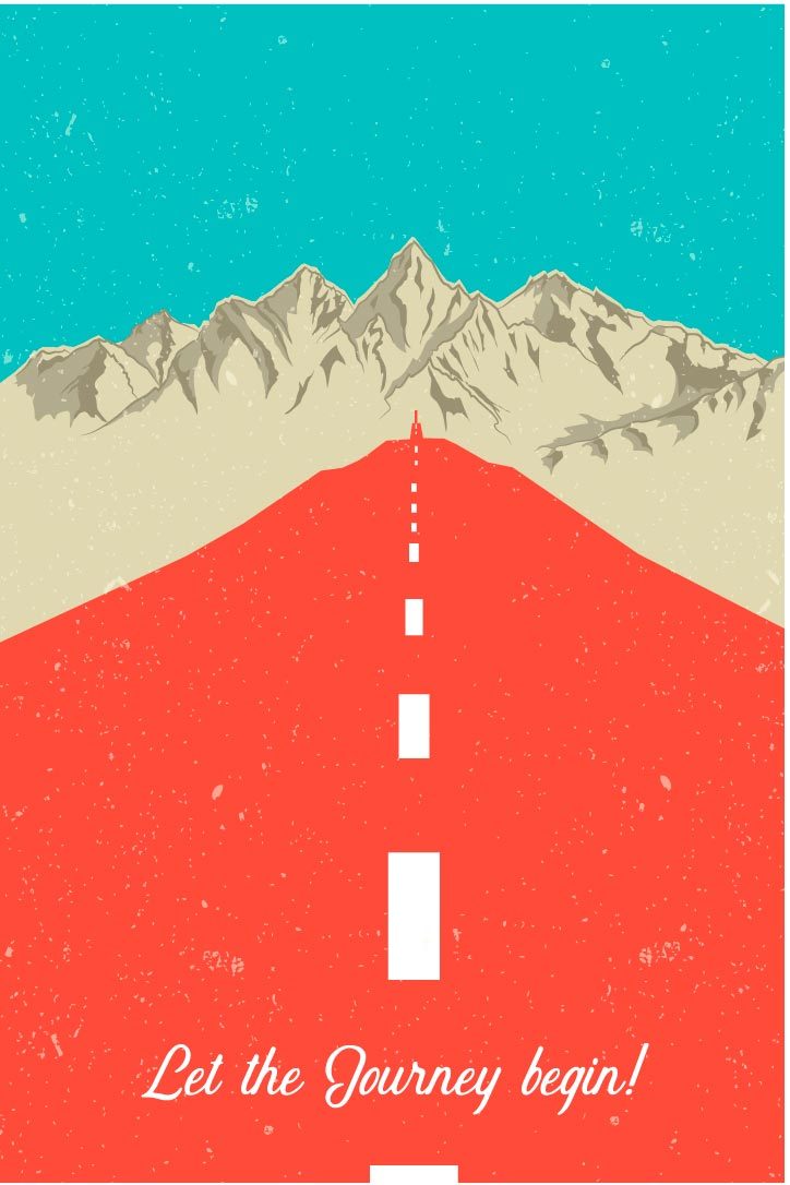 Start the Journey Poster- Meri Deewar Poster A3 / Poster Premium Wall Art Canvas by MeriDeewar