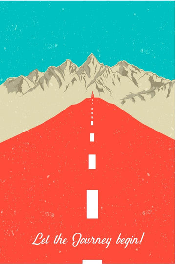 Start the Journey Poster- Meri Deewar Poster A3 / Poster Premium Wall Art Canvas by MeriDeewar