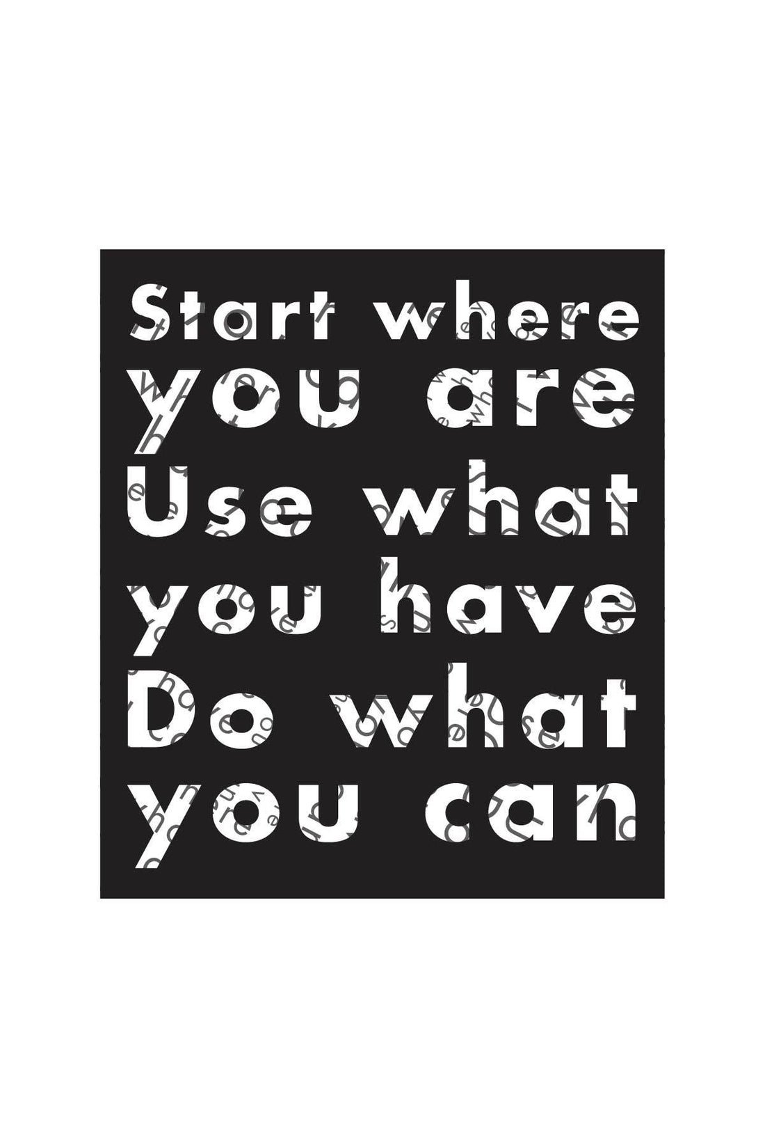 Start Where You Are  poster- Meri Deewar Poster A3 / Poster Premium Wall Art Canvas by MeriDeewar