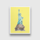 Statue of Liberty Illustration Painting - Meri  Deewar 3 : 4 Vertical Premium Wall Art Canvas by MeriDeewar