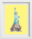 Statue of Liberty Illustration Painting - Meri  Deewar 3 : 4 Vertical Premium Wall Art Canvas by MeriDeewar