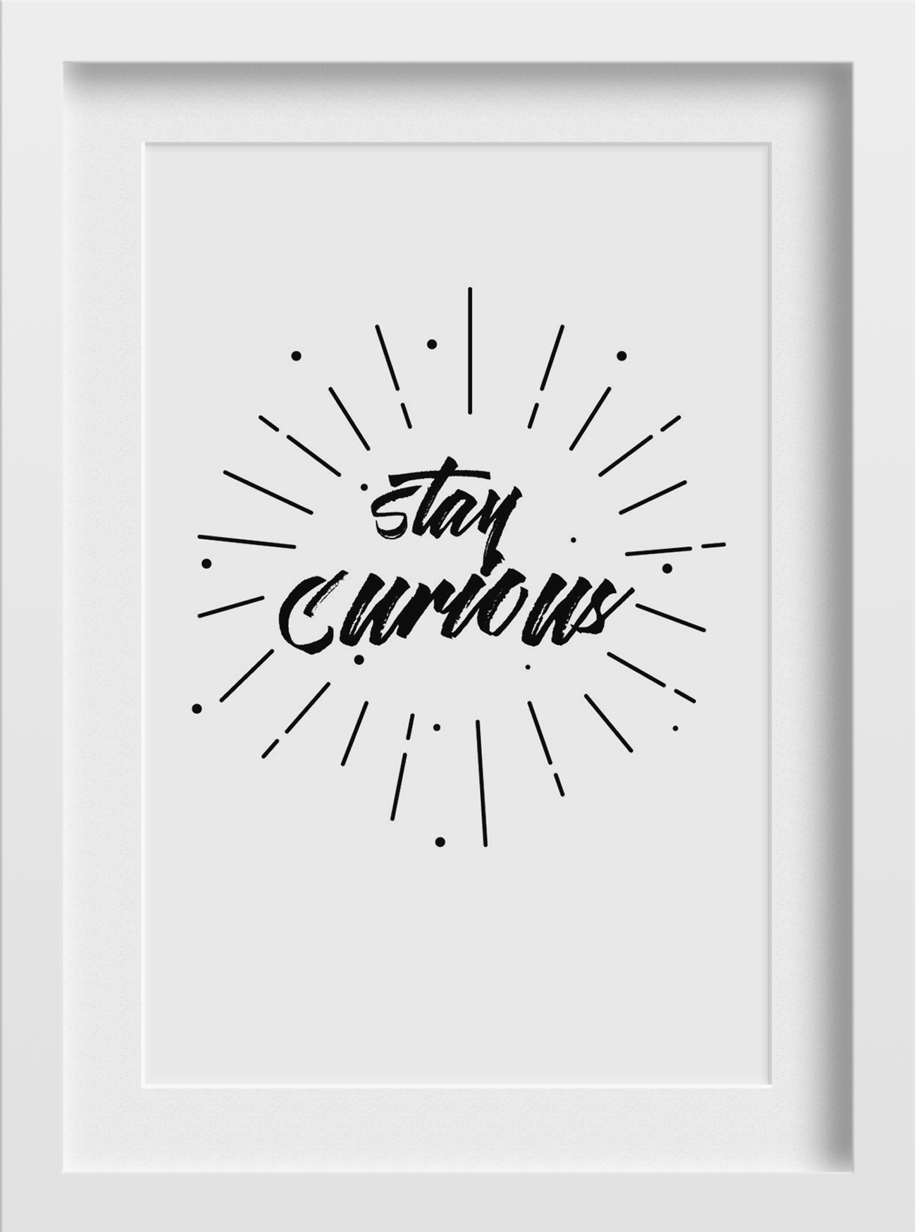 Stay Curious Art Painting - Meri Deewar 2 : 3 Vertical Premium Wall Art Canvas by MeriDeewar