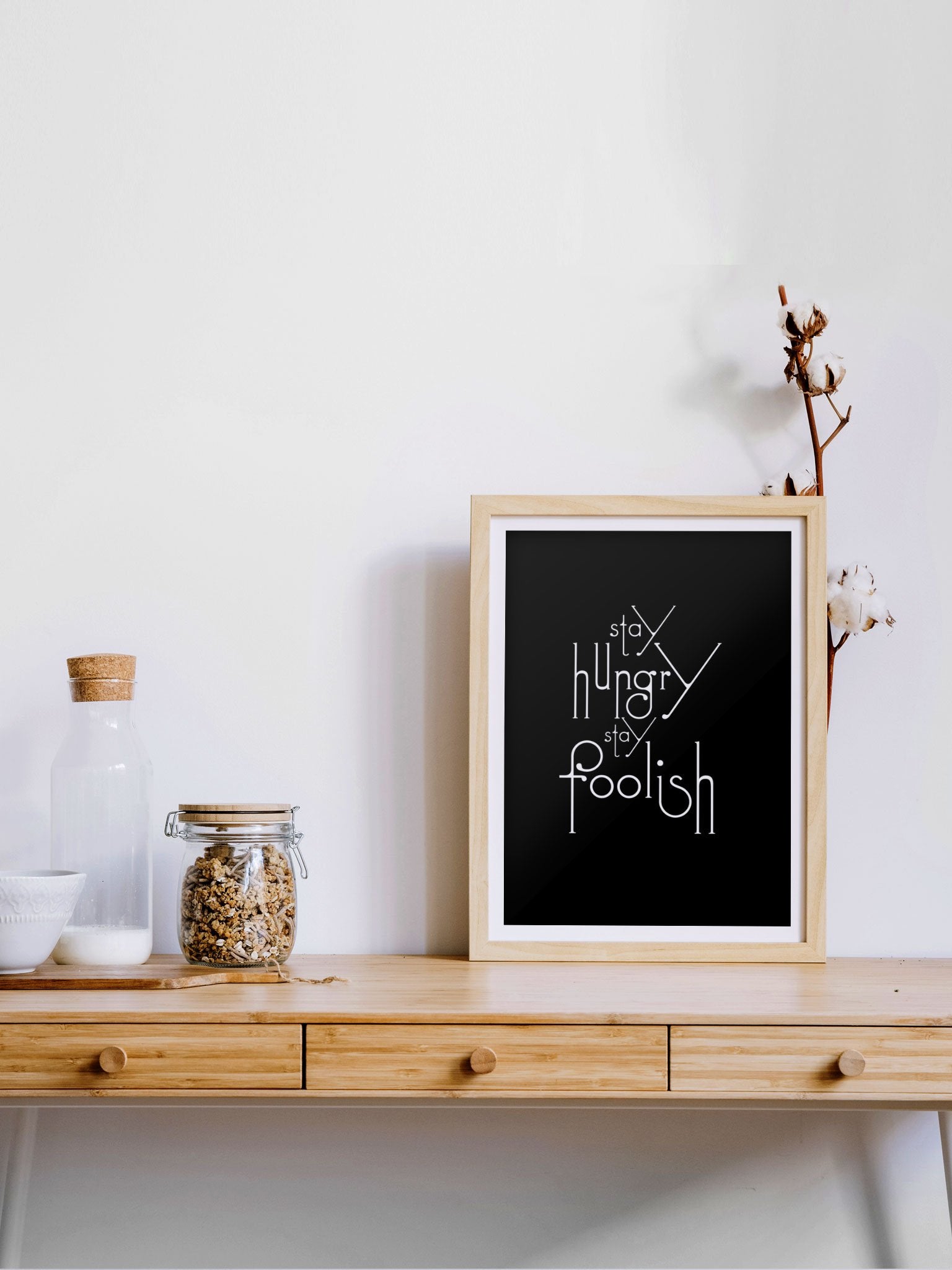 Stay Hungry _Poster- Meri Deewar Poster A3 / Poster Premium Wall Art Canvas by MeriDeewar