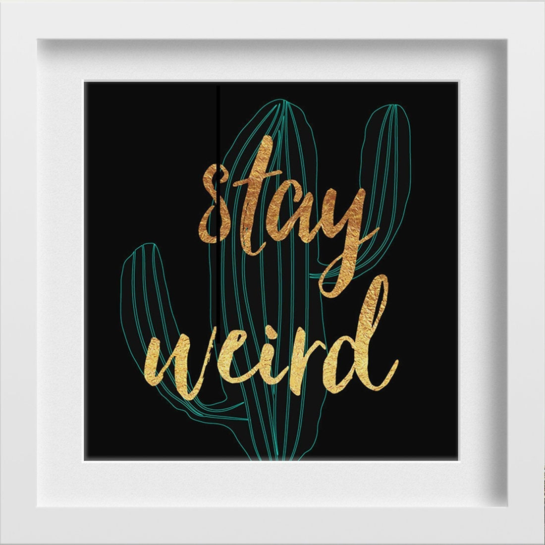 Stay weird Art Painting - Meri Deewar 1 : 1 Square Premium Wall Art Canvas by MeriDeewar
