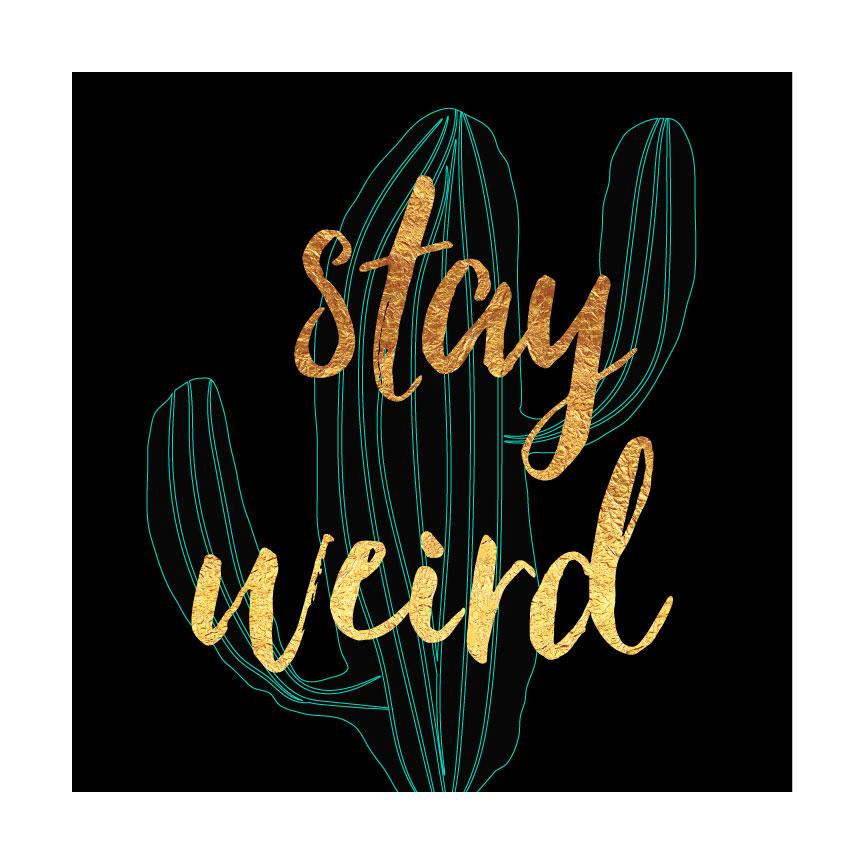 stay weird Poster- Meri Deewar Poster A3 / Poster Premium Wall Art Canvas by MeriDeewar