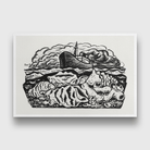 Steamship at sea Painting 3 : 2 Horizontal Premium Wall Art Canvas by MeriDeewar