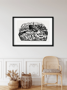 Steamship at sea Painting 3 : 2 Horizontal Premium Wall Art Canvas by MeriDeewar