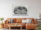 Steamship at sea Painting 3 : 2 Horizontal Premium Wall Art Canvas by MeriDeewar