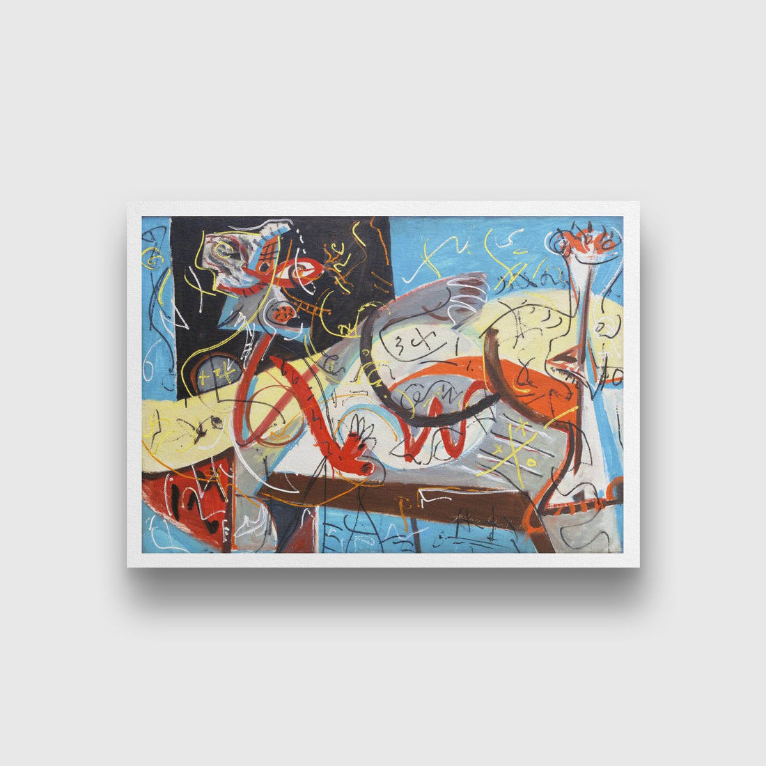 Stenographic Figure-Meri Deewar 4 : 3 Horizontal Premium Wall Art Canvas by MeriDeewar