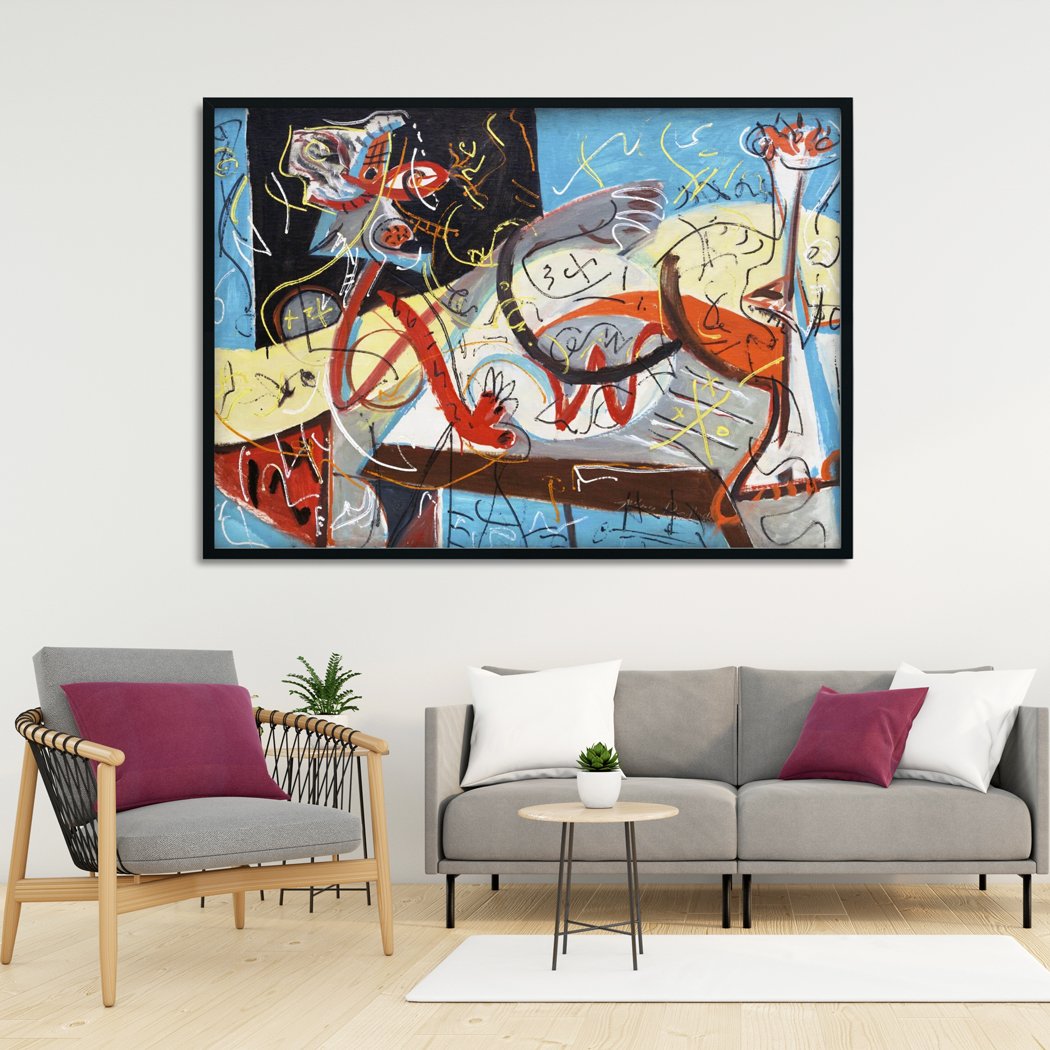 Stenographic Figure-Meri Deewar 4 : 3 Horizontal Premium Wall Art Canvas by MeriDeewar