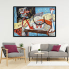 Stenographic Figure-Meri Deewar 4 : 3 Horizontal Premium Wall Art Canvas by MeriDeewar