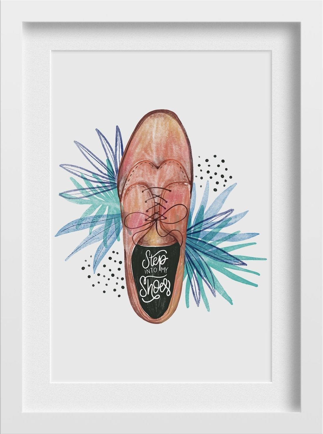 step-in-to-my-shoes Painting - Meri Deewar 2 : 3 Vertical Premium Wall Art Canvas by MeriDeewar