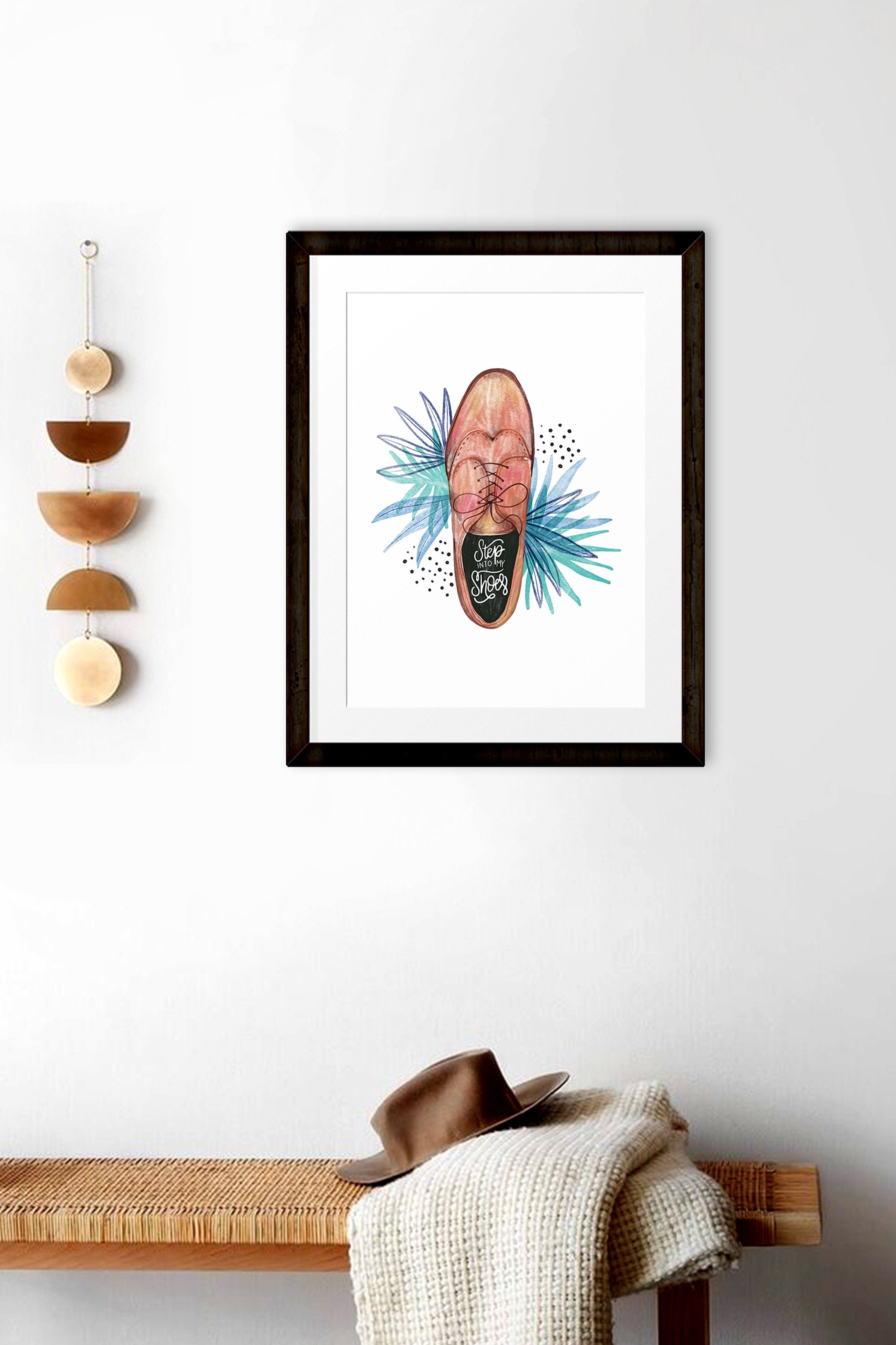step-in-to-my-shoes Painting - Meri Deewar 2 : 3 Vertical Premium Wall Art Canvas by MeriDeewar