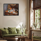 Still Life Nature Morte Painting 5 : 4 Horizontal Premium Wall Art Canvas by MeriDeewar