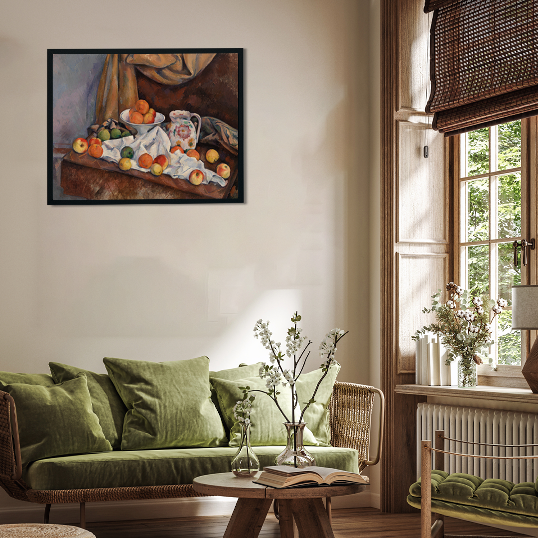 Still Life Nature Morte Painting 5 : 4 Horizontal Premium Wall Art Canvas by MeriDeewar