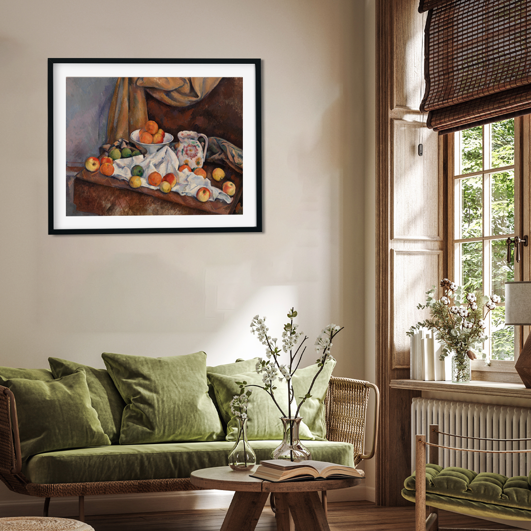 Still Life Nature Morte Painting 5 : 4 Horizontal Premium Wall Art Canvas by MeriDeewar