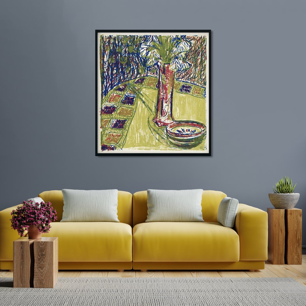 Still Life Painting - MeriDeewar 1 : 1 Square Premium Wall Art Canvas by MeriDeewar