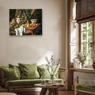 Still Life with Apples and Peaches Painting 5 : 4 Horizontal Premium Wall Art Canvas by MeriDeewar