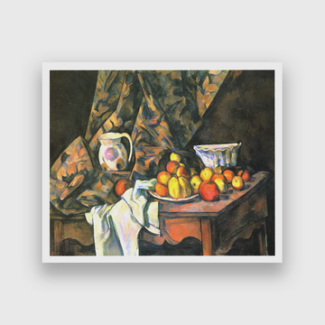 Still Life with Apples and Peaches Painting 5 : 4 Horizontal Premium Wall Art Canvas by MeriDeewar