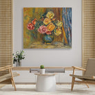 Still life with flowers Painting - Meri Deewar 6 : 5 Horizontal Premium Wall Art Canvas by MeriDeewar