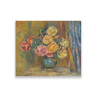Still life with flowers Painting - Meri Deewar 6 : 5 Horizontal Premium Wall Art Canvas by MeriDeewar