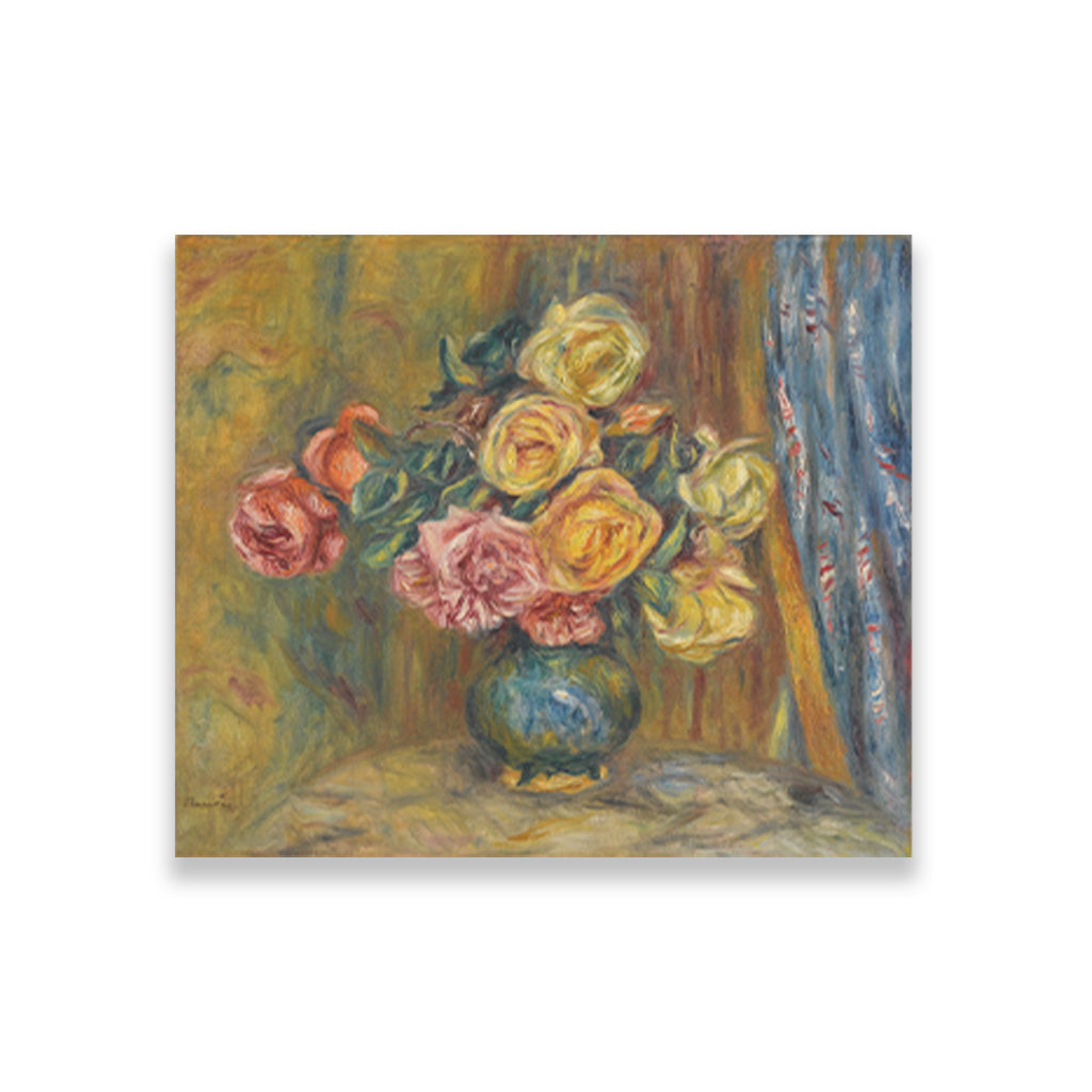 Still life with flowers Painting - Meri Deewar 6 : 5 Horizontal Premium Wall Art Canvas by MeriDeewar