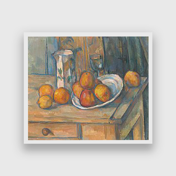 Still Life with Milk Jug and Fruit Painting 4 : 3 Horizontal Premium Wall Art Canvas by MeriDeewar