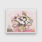 Still Life with Vase Flower Painting 2 : 1 Horizontal Premium Wall Art Canvas by MeriDeewar