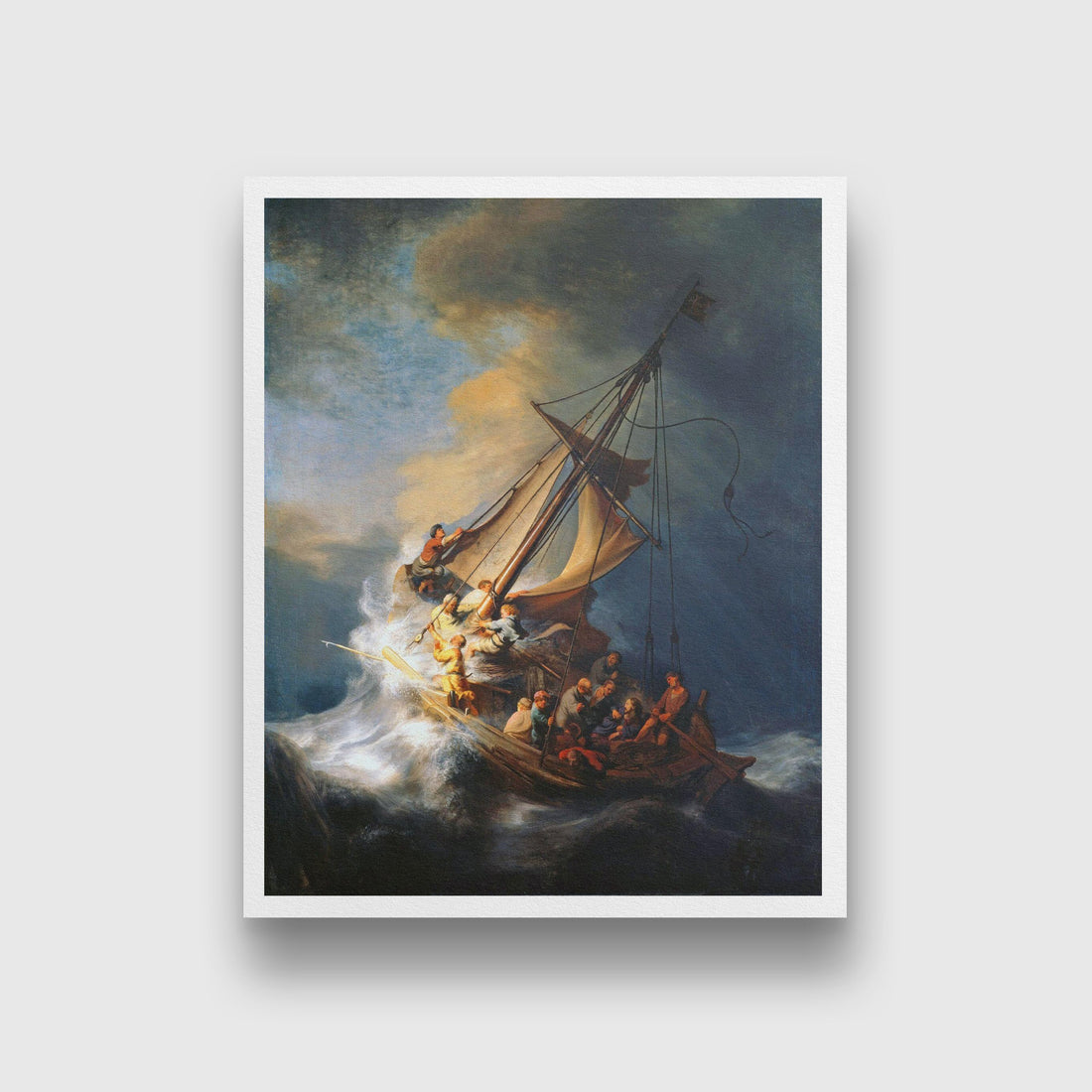 storm of the sea of galilee Painting - Meri Deewar 4 :5 Vertical Premium Wall Art Canvas by MeriDeewar