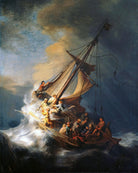 storm of the sea of galilee Painting - Meri Deewar 4 :5 Vertical Premium Wall Art Canvas by MeriDeewar