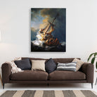 storm of the sea of galilee Painting - Meri Deewar 4 :5 Vertical Premium Wall Art Canvas by MeriDeewar