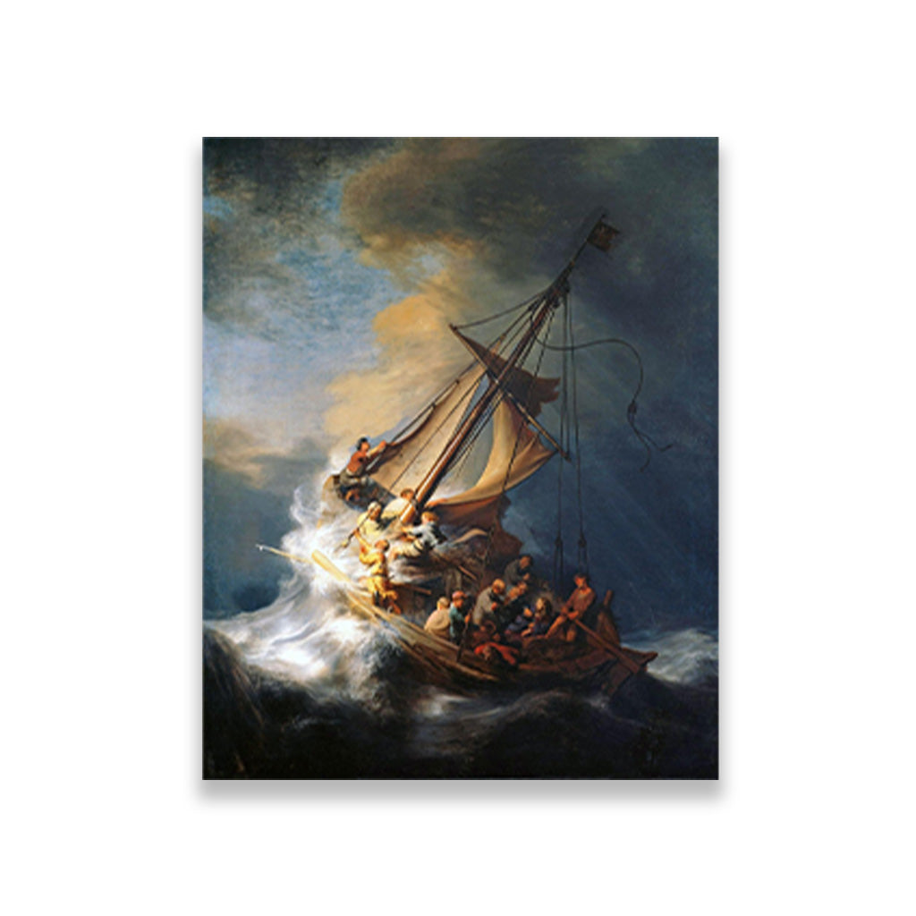 storm of the sea of galilee Painting - Meri Deewar 4 :5 Vertical Premium Wall Art Canvas by MeriDeewar