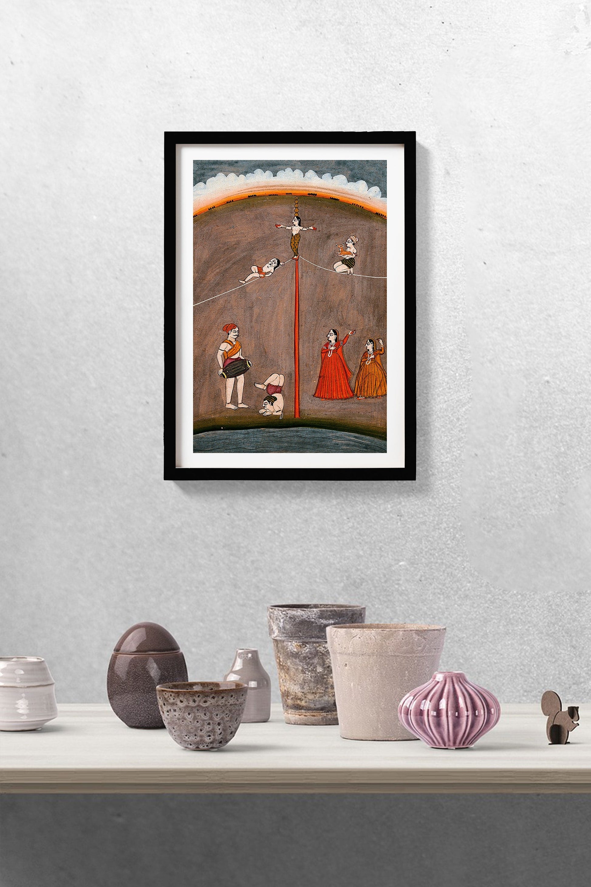 Street Painting - Meri Deewar 2 : 3 Vertical Premium Wall Art Canvas by MeriDeewar