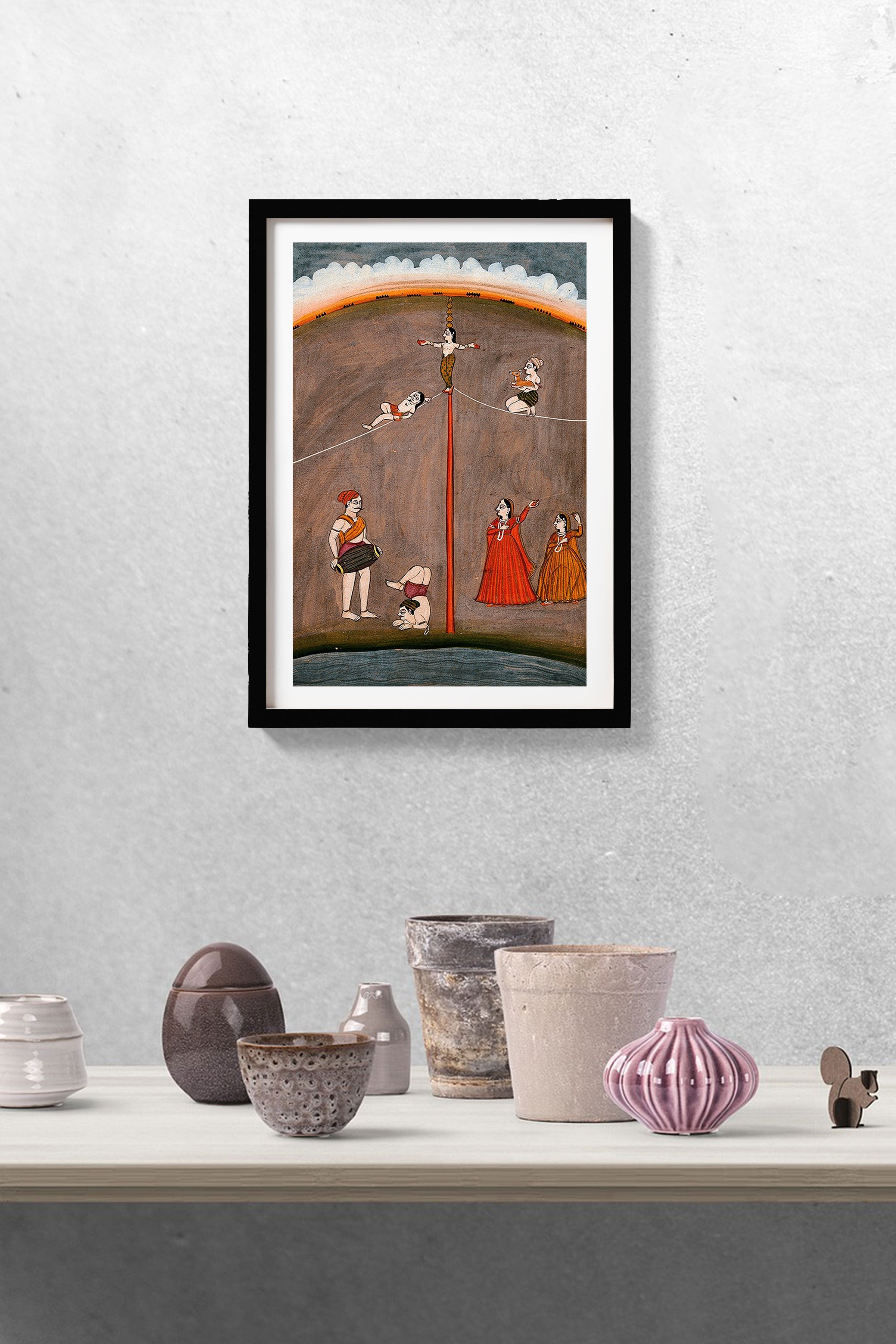 Street Painting - Meri Deewar 2 : 3 Vertical Premium Wall Art Canvas by MeriDeewar