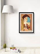 Streets of India Art Painting - Meri Deewar 2 : 3 Vertical Premium Wall Art Canvas by MeriDeewar