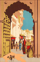 Streets of India Vintage Poster- Meri Deewar Poster A3 / Poster Premium Wall Art Canvas by MeriDeewar