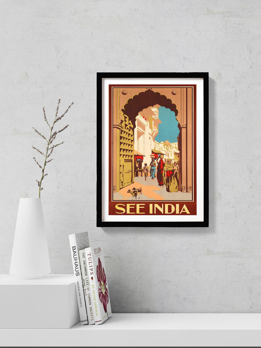 Streets of India Vintage Poster- Meri Deewar Poster A3 / Poster Premium Wall Art Canvas by MeriDeewar