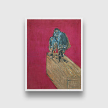 Study for Chimpanzee Painting - Meri Deewar 4 X 5.5 Vertical Premium Wall Art Canvas by MeriDeewar