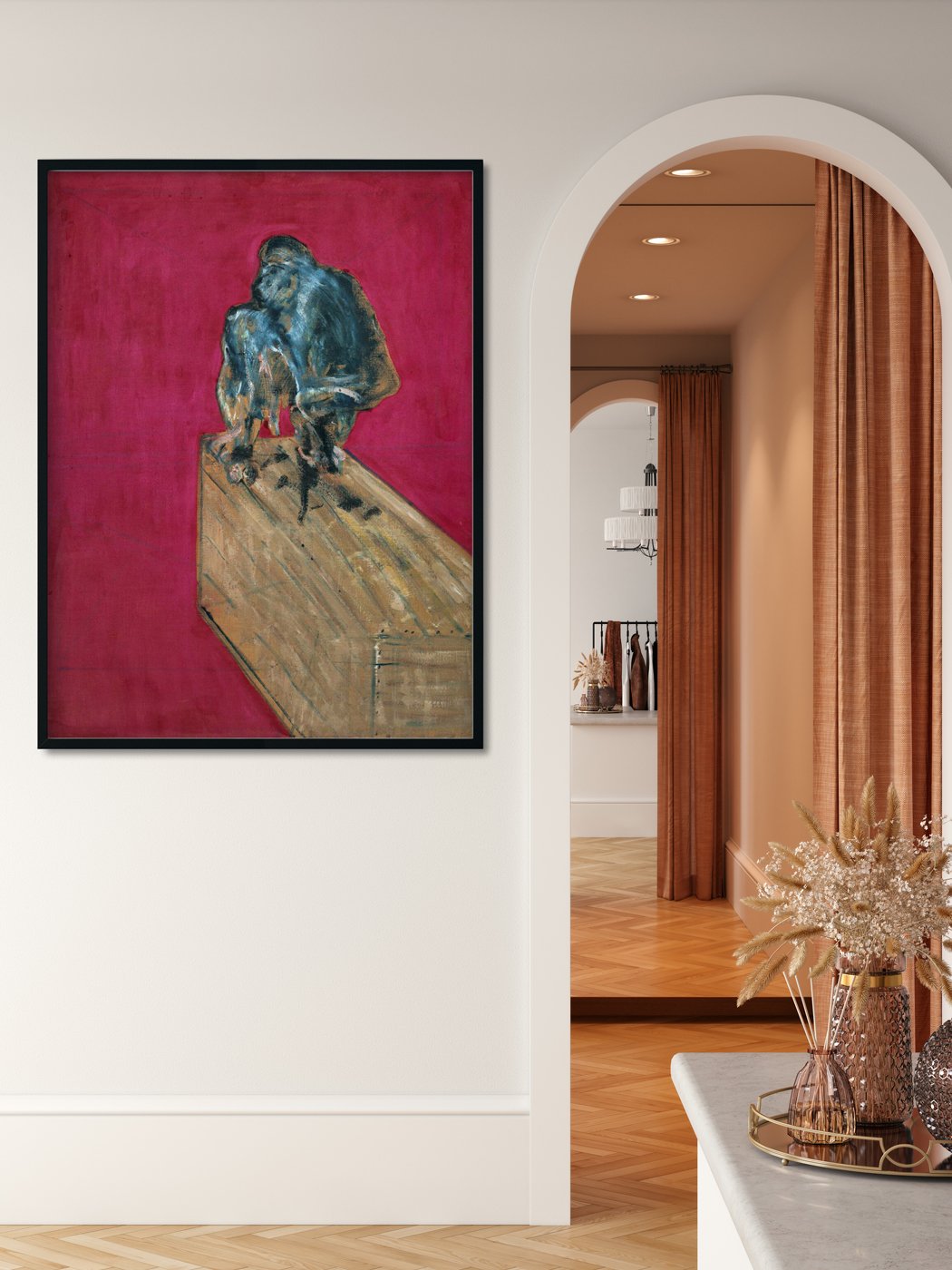 Study for Chimpanzee Painting - Meri Deewar 4 X 5.5 Vertical Premium Wall Art Canvas by MeriDeewar