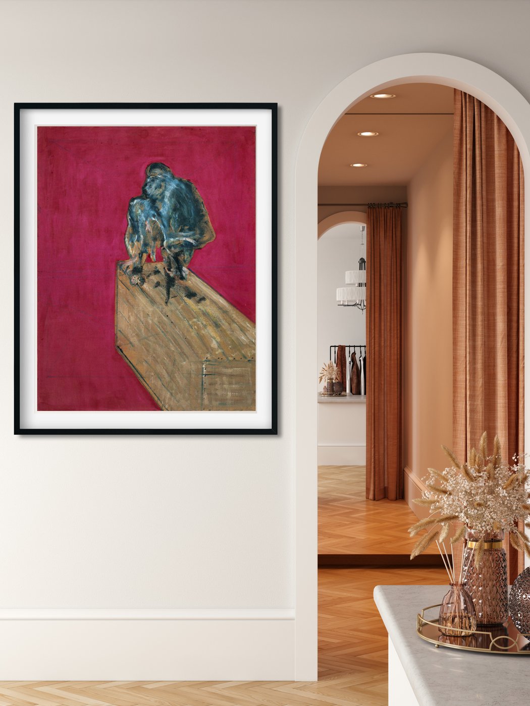 Study for Chimpanzee Painting - Meri Deewar 4 X 5.5 Vertical Premium Wall Art Canvas by MeriDeewar