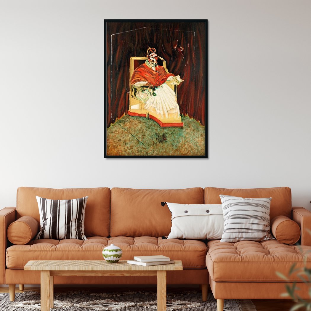 Study for Portrait of Pope Innocent X after Velasquez Painting - Meri Deewar 2 : 3 Vertical Premium Wall Art Canvas by MeriDeewar