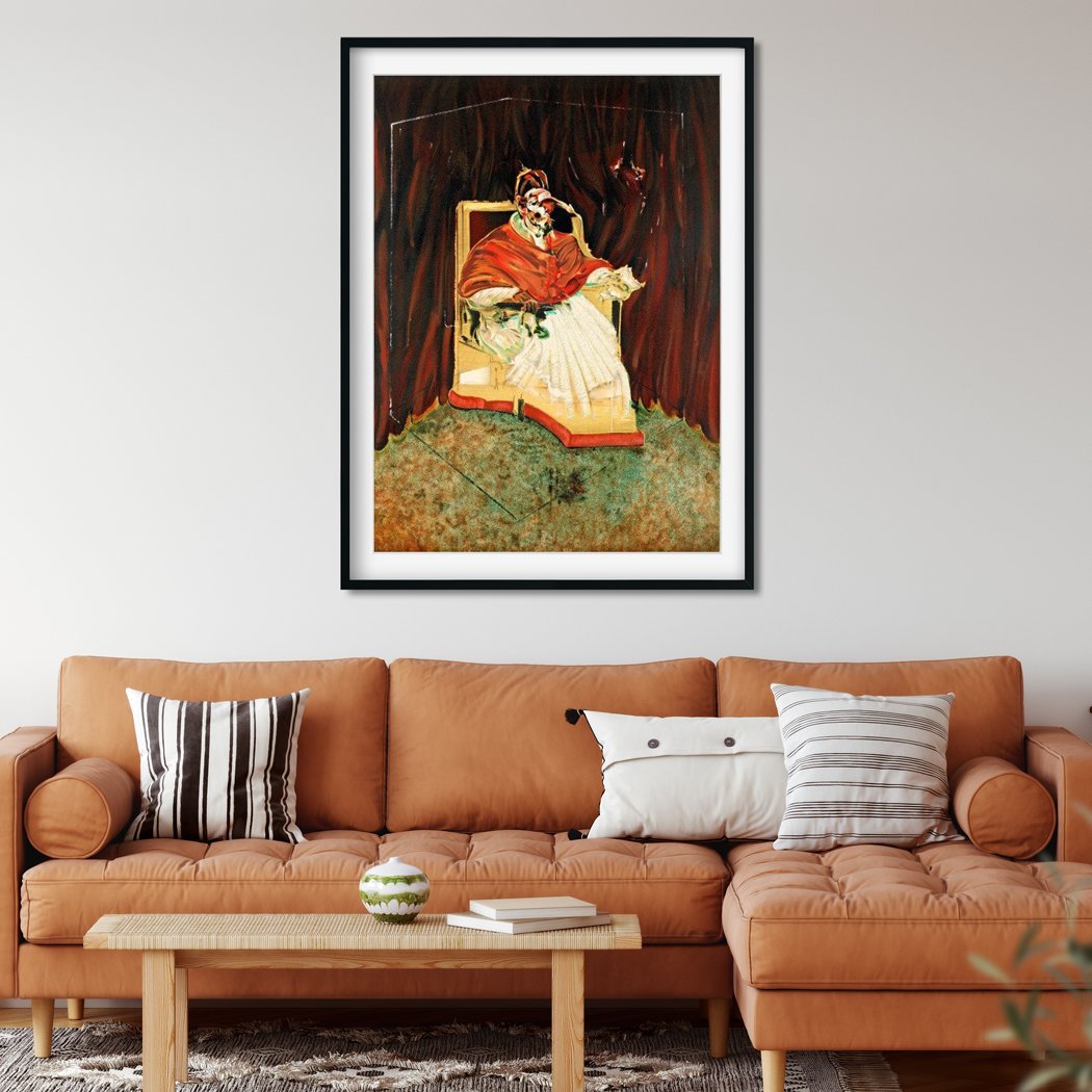 Study for Portrait of Pope Innocent X after Velasquez Painting - Meri Deewar 2 : 3 Vertical Premium Wall Art Canvas by MeriDeewar