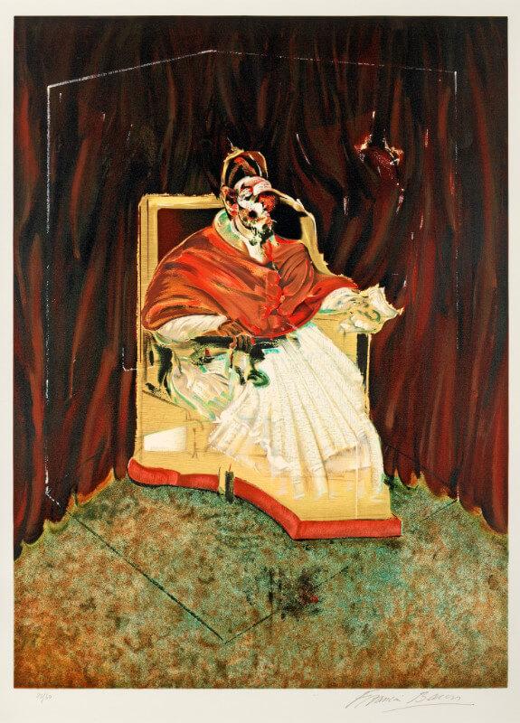 Study for Portrait of Pope Innocent X after Velasquez Painting - Meri Deewar 2 : 3 Vertical Premium Wall Art Canvas by MeriDeewar