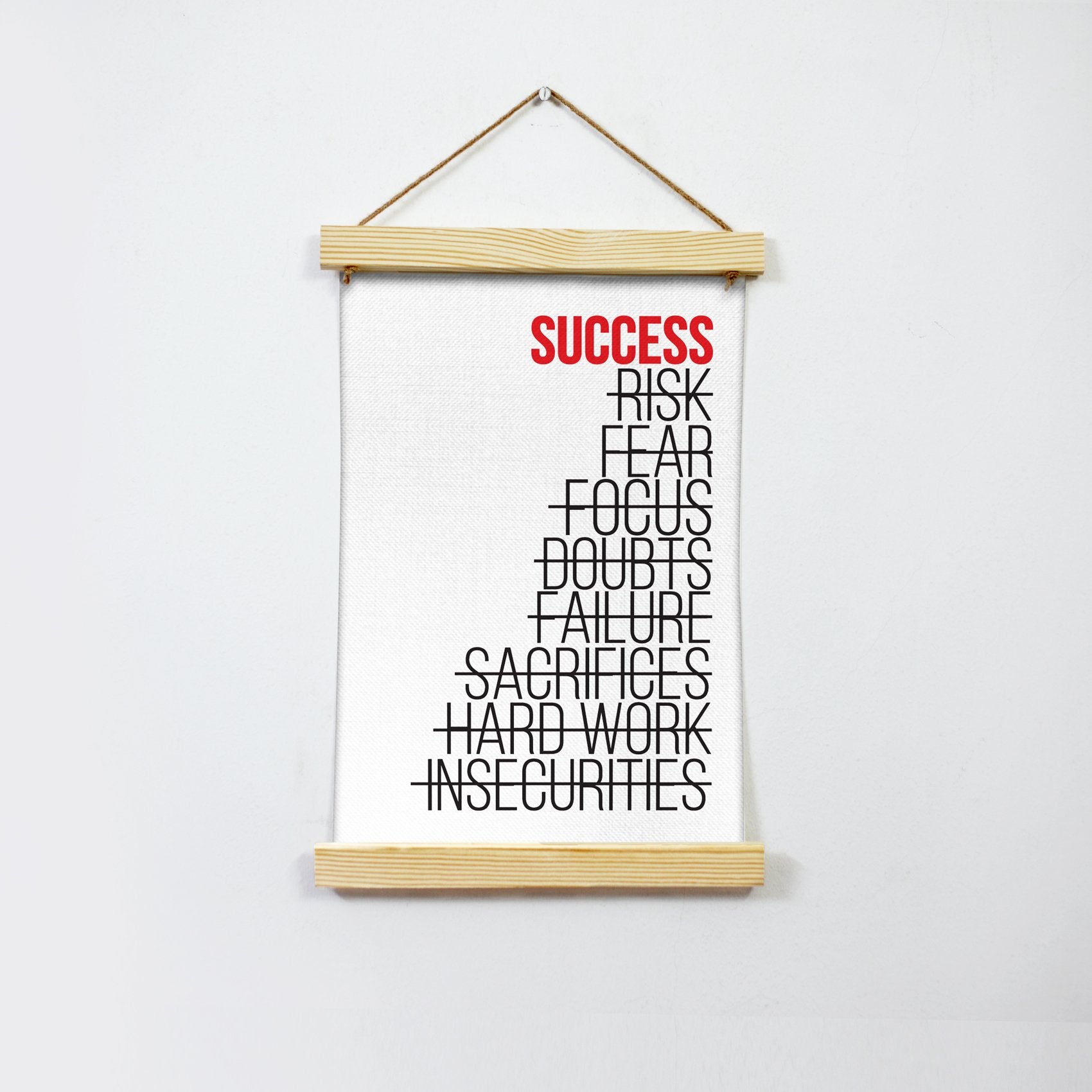 Success Poster Canvas Hanging Canvas Premium Wall Art Canvas by MeriDeewar