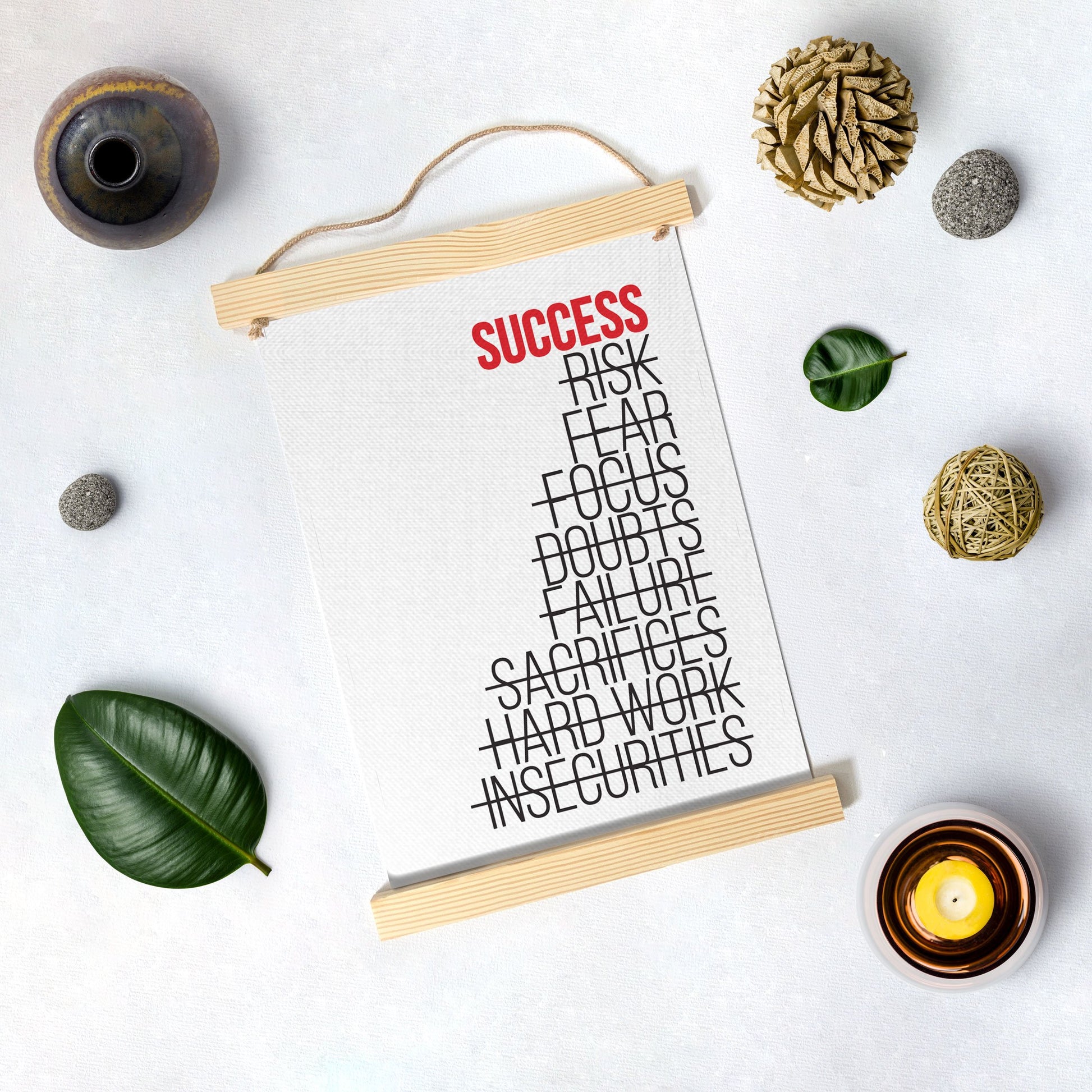 Success Poster Canvas Hanging Canvas Premium Wall Art Canvas by MeriDeewar