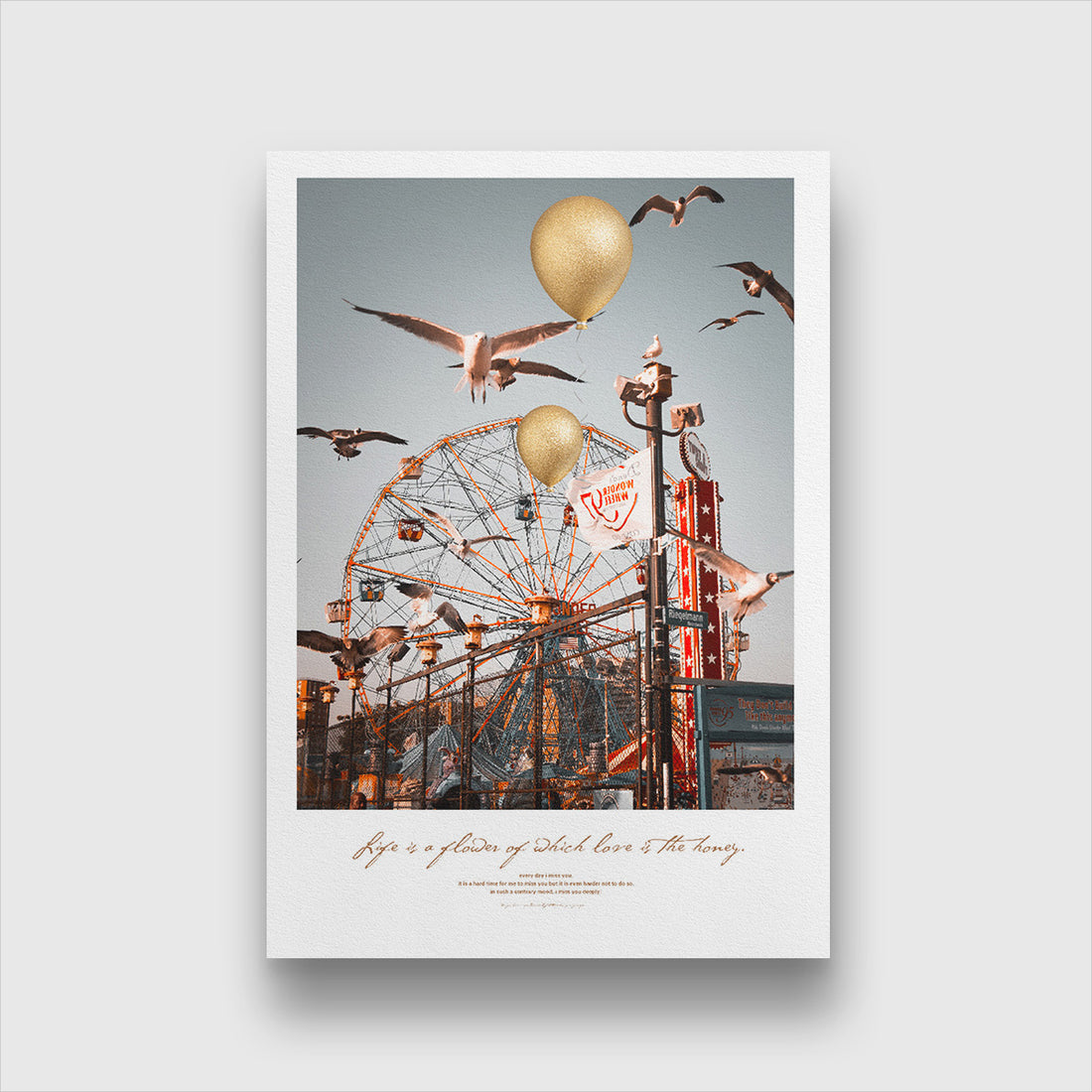 Summer Ride Painting 2 : 3 Vertical Premium Wall Art Canvas by MeriDeewar