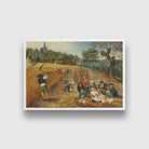 Summer The Harvesters Painting - Meri Deewar 3 : 2 Horizontal Premium Wall Art Canvas by MeriDeewar