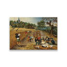 Summer The Harvesters Painting - Meri Deewar 3 : 2 Horizontal Premium Wall Art Canvas by MeriDeewar